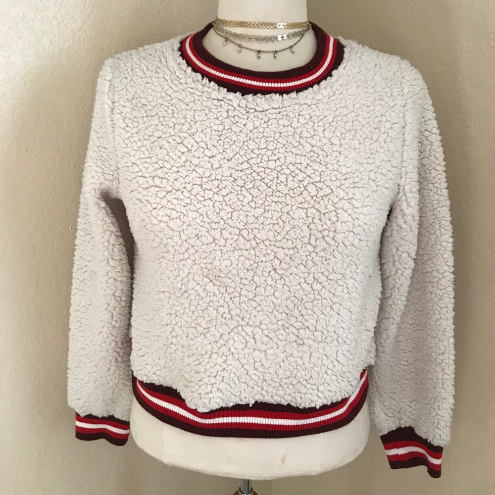 Iris | Sherpa Crewneck Sweater, S